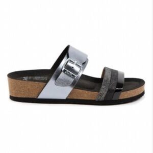 Ara Silver & Black Beth Sandals Women’s EU Size 37 or US Size 6.5